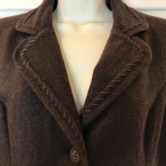 Zoompy Paris Chocolate Brown Wool Blazer - Picture 3 of 7